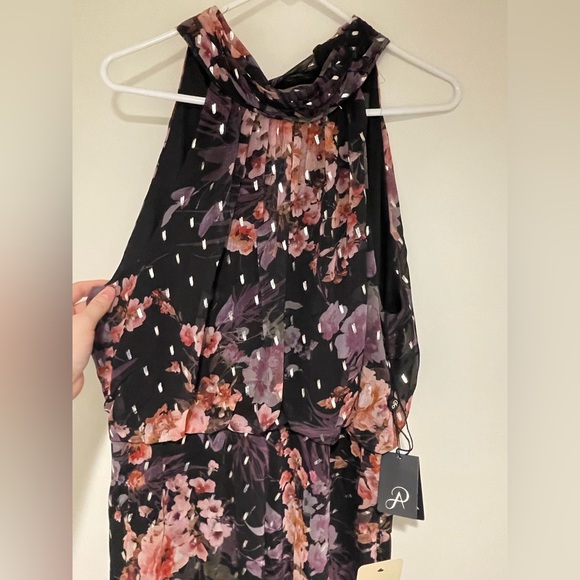 ADRIANNA PAPELL HIGH NECK DRESS - Picture 1 of 9